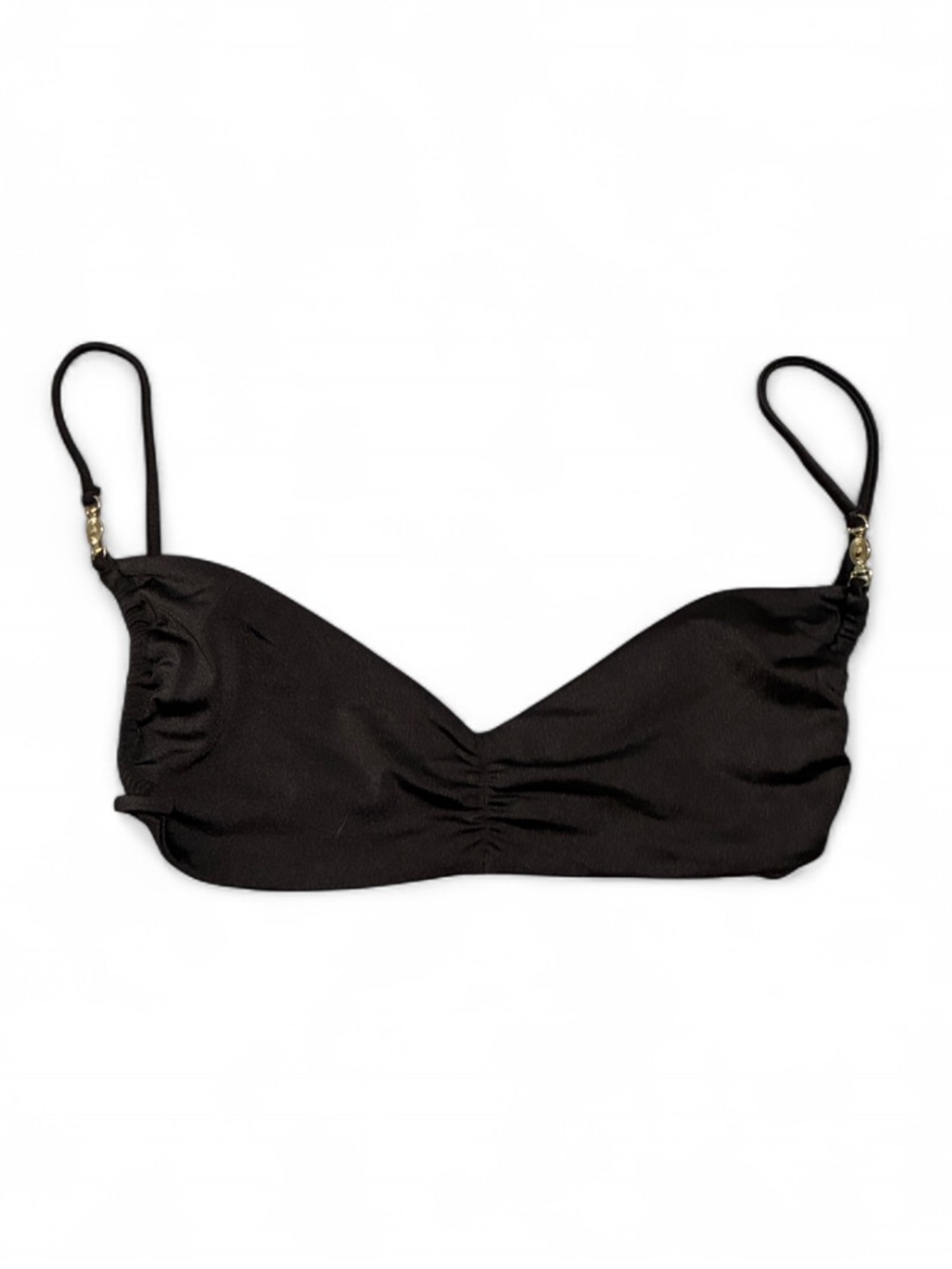 NWT PacSun Dark Brown Ruched Bandeau Swim Top
